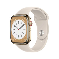 Apple Watch Series 8 (GPS + Cellular) 45mm Acero Inoxidable Oro EXCELENTE