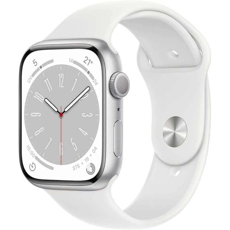 Apple Watch Series 8 45mm Aluminum Silver GENTLY USED