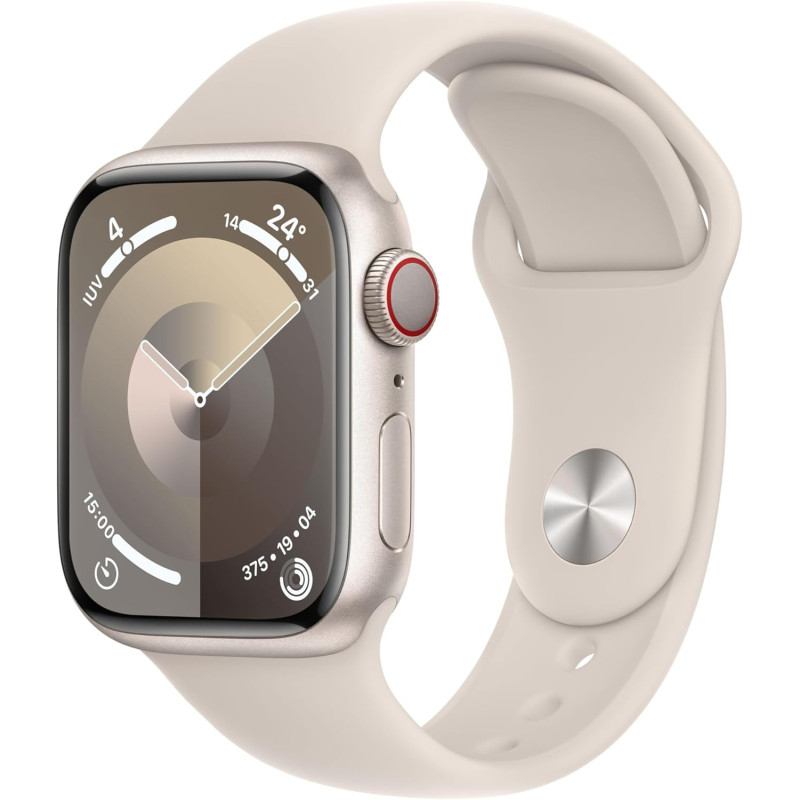 Apple Watch Series 9 (GPS + Cellular) 45mm Aluminio Blanco Estrella POCO USADO