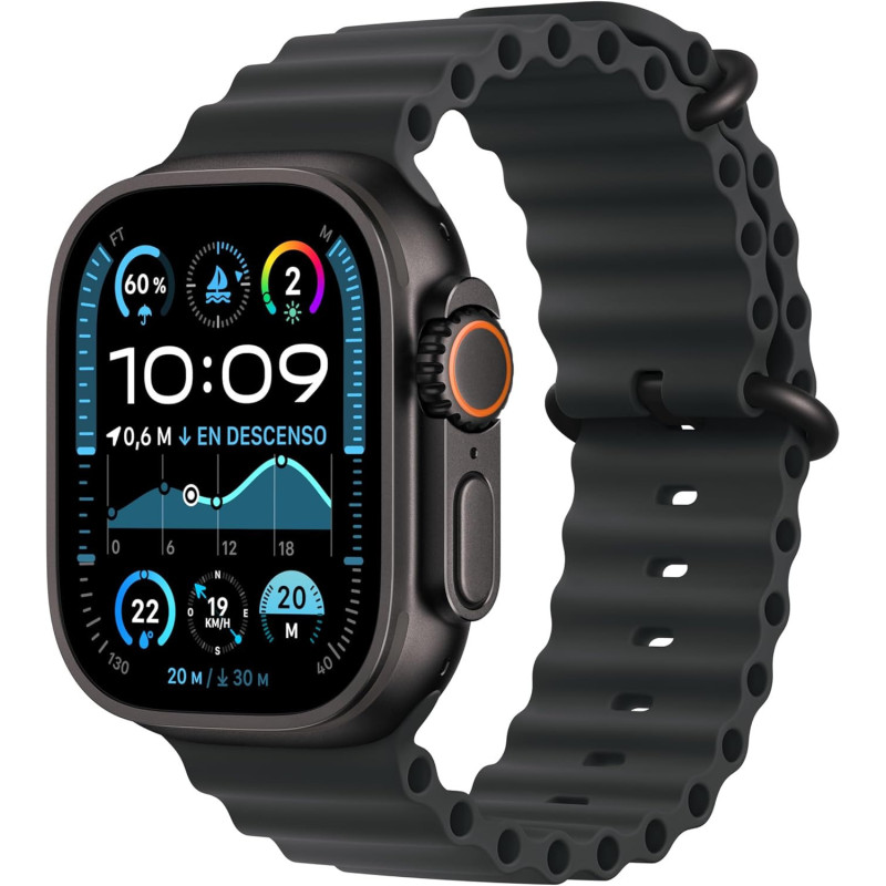 Apple Watch Ultra 2 LTE Schwarzer Titan Correa Ocean Band WENIG GEBRAUCHT