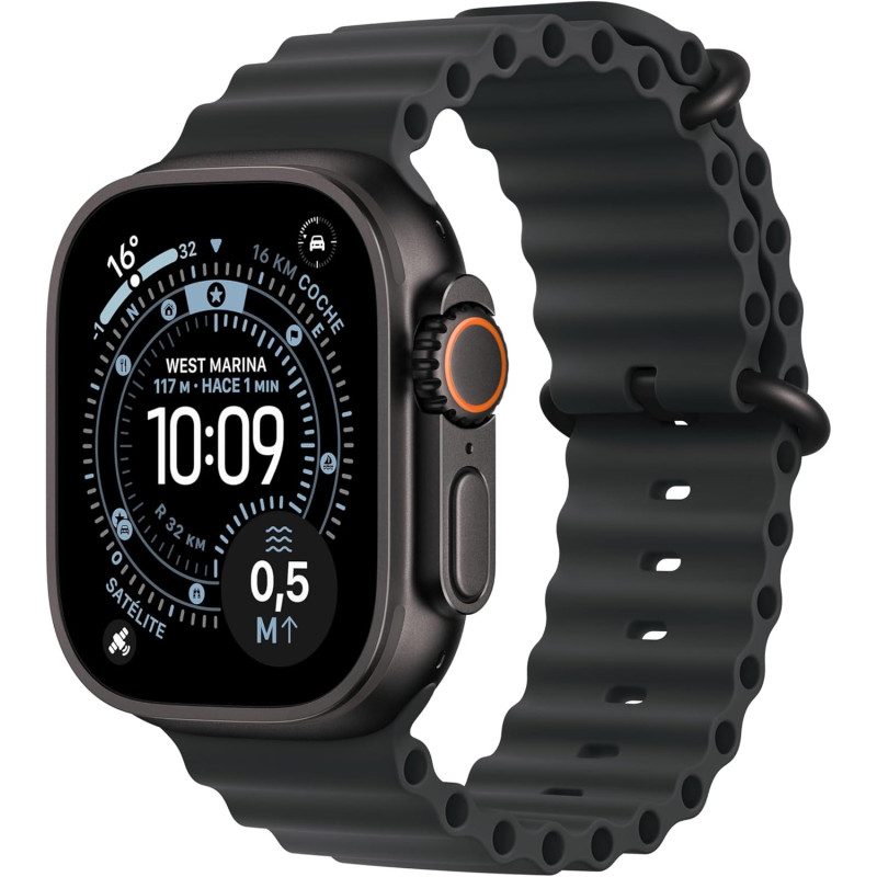 Apple Watch Ultra 3 LTE Titanio Negro Correa Ocean Band EXCELENTE