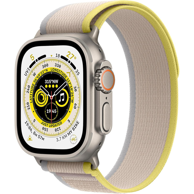Apple Watch Ultra Titanio Correa Yellow Beige Trail Loop NUEVO